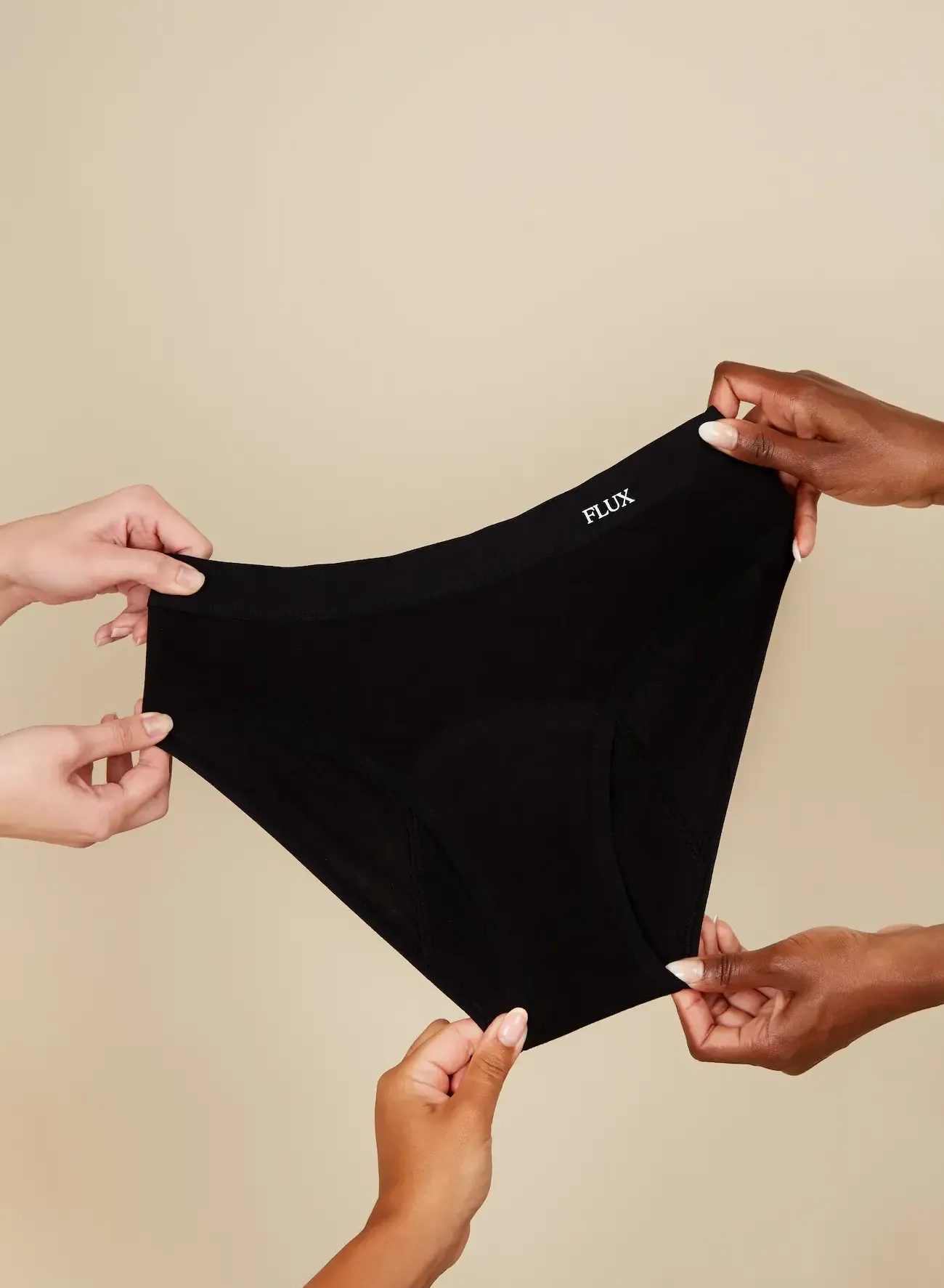 czarne majtki menstruacyjne na obfity okres Fluxies Hipster